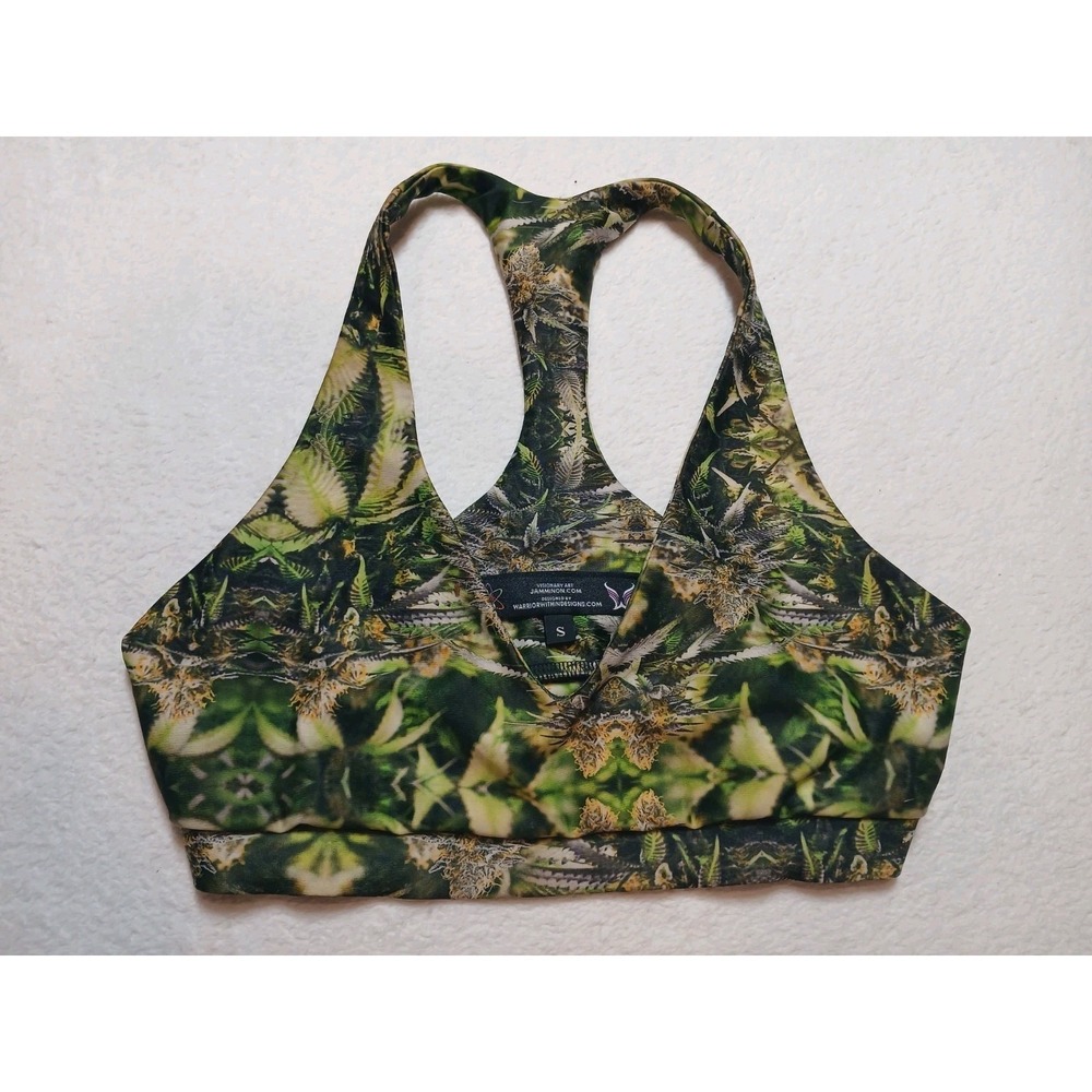 Warrior Within Designs Jamminon Ganja Macro Print Top Size S‎